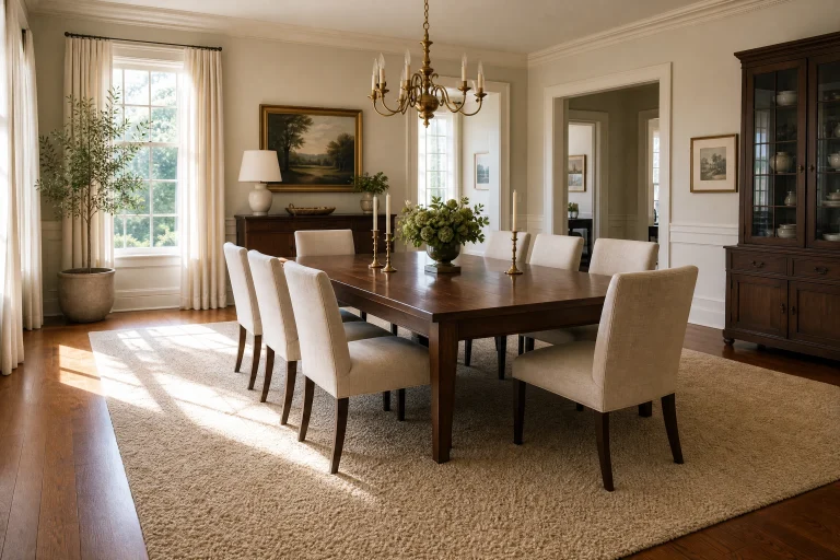 Rug Sizing, Shape Pairing, and Anchor Strategies for Every Dining Room Layout